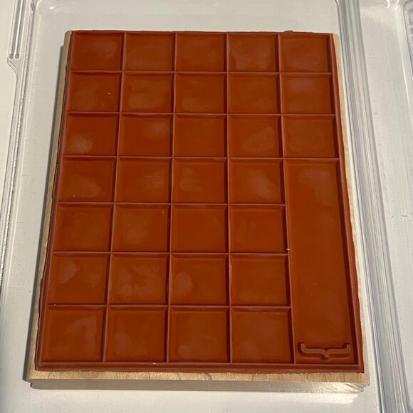 Wooden Rubber Stamp Calendar Grid Background By Stampin Up 2007 - Picture 2 of 3